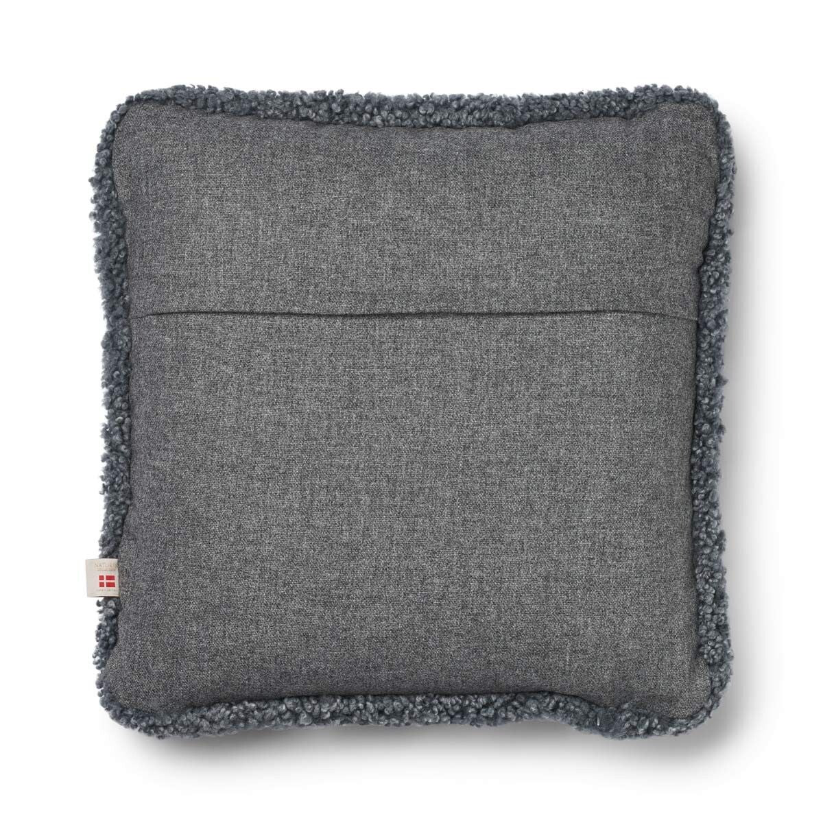 Wollkissen | 100% Wolle | Fellborte | 52x52 cm | 34x52 cm Stein/Hellgrau