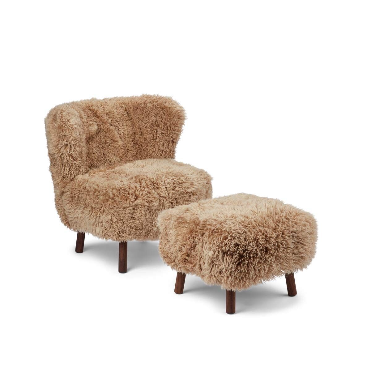 Emil Loungesessel | Premium Lammfell | Langhaar Honig