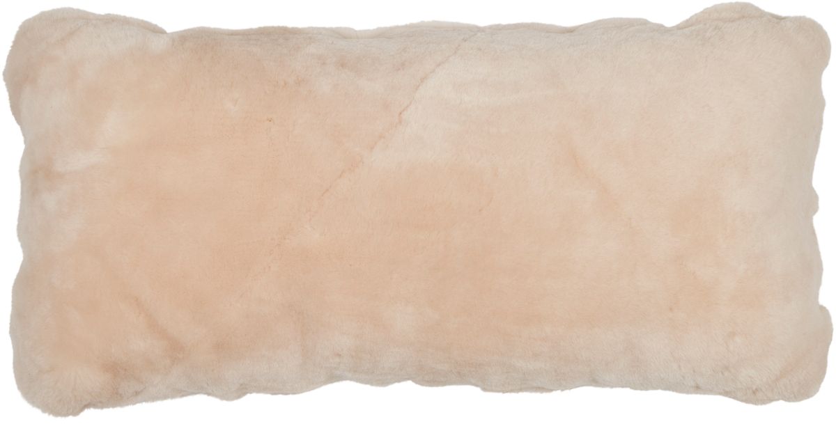 Lammfellkissen | Neuseeland | Mokassin | 28x56 cm Kastanie