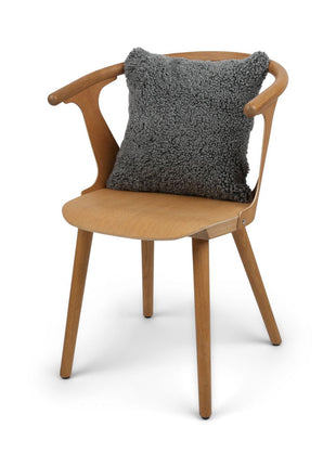 Fellkissen | Kurzhaar | Neuseeland | 40x40 cm Skandinavisch Hellgrau