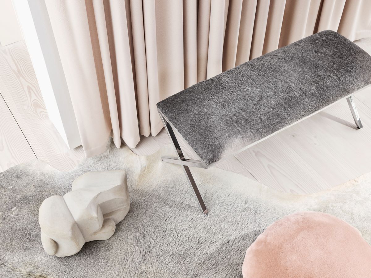 Velourkissen | Neuseeland | D45 cm | D62 cm Perlweiß