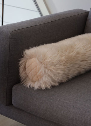 Korallenkissen | Langhaar | Neuseeland | 20x52 cm Hellgrau/Silbergrau