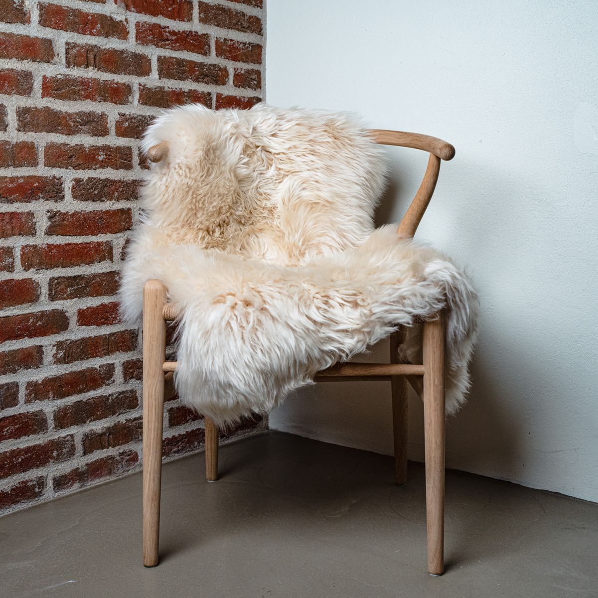 Merino Schaffell | Langhaar | Neuseeland | ca. 100x60 cm Leinen