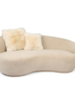 Fellkissenbezug | Langhaar | Neuseeland | 50,5x50,5 cm Leinen