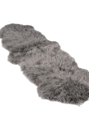 Merino Doppeltes Lammfell | Langhaar | Neuseeland | 170x60 cm Stahl