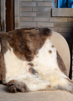 Himalaya Fell | Naturfasern | 95x60 cm Dunkel Gefleckt