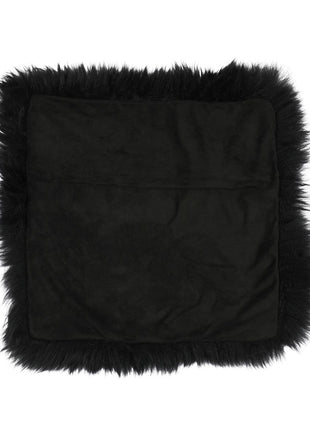 Fellkissenbezug | Langhaar | Neuseeland | 50,5x50,5 cm Schwarz