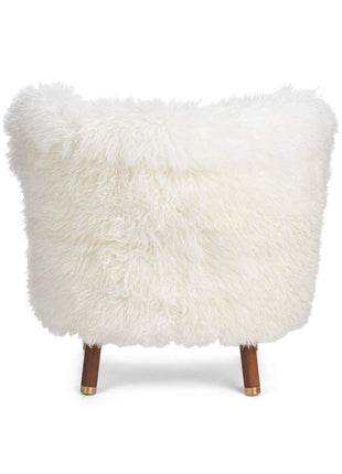 Emil Loungesessel | Premium Lammfell | Langhaar Schneeweiß