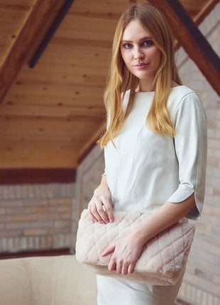 Hannah Clutch | Neuseeland | Lammwolle Beige