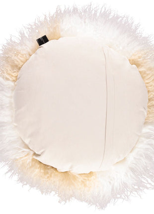 Lammfellkissen | Tibet | D38 cm | D45 cm | D62 cm Arctic Sunrise/Elfenbein