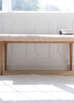 Lammfell Designerteppich | Kurzhaar | Neuseeland | D140 cm Beige