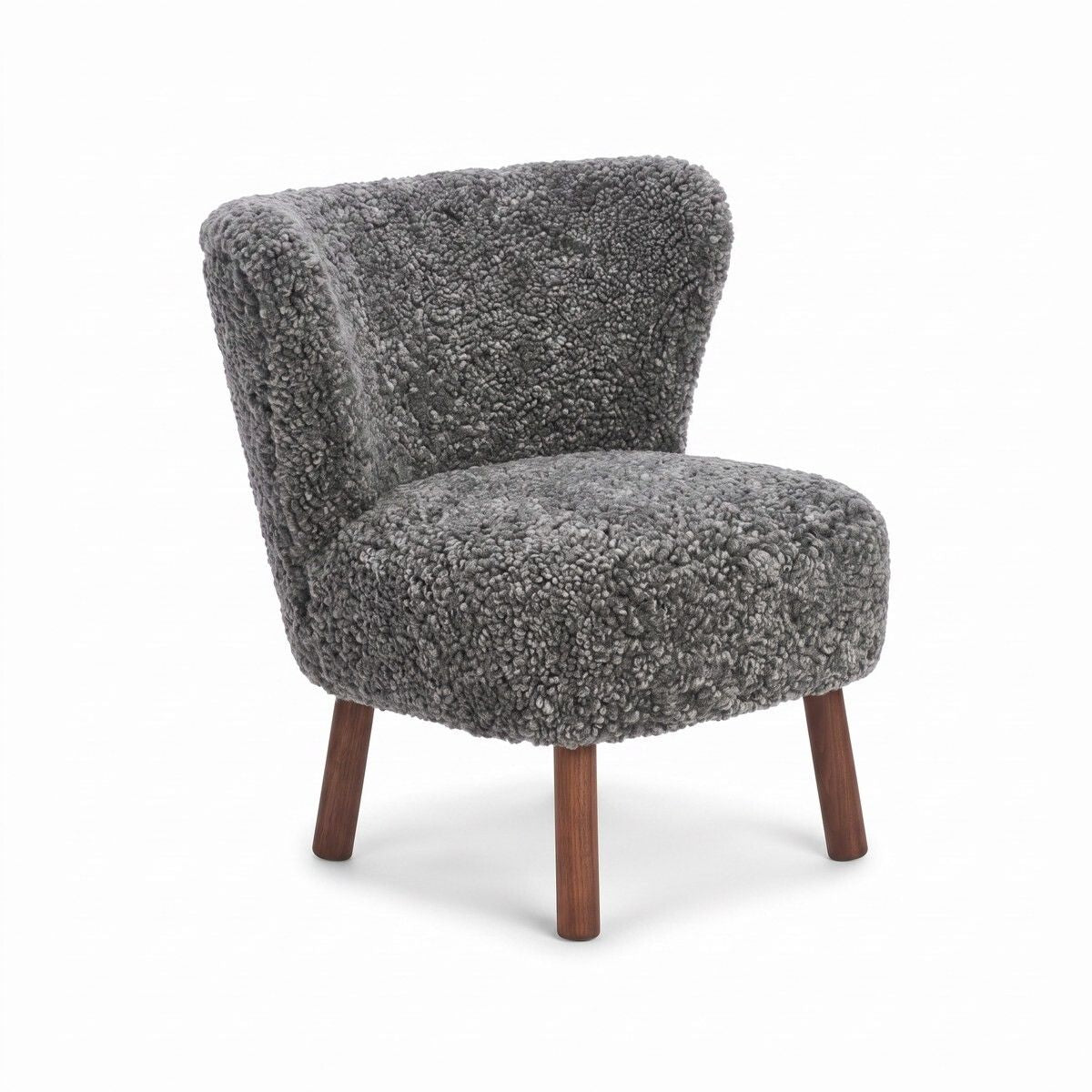 Emily Loungestuhl | Kurzhaar | Design Möbel Grafit