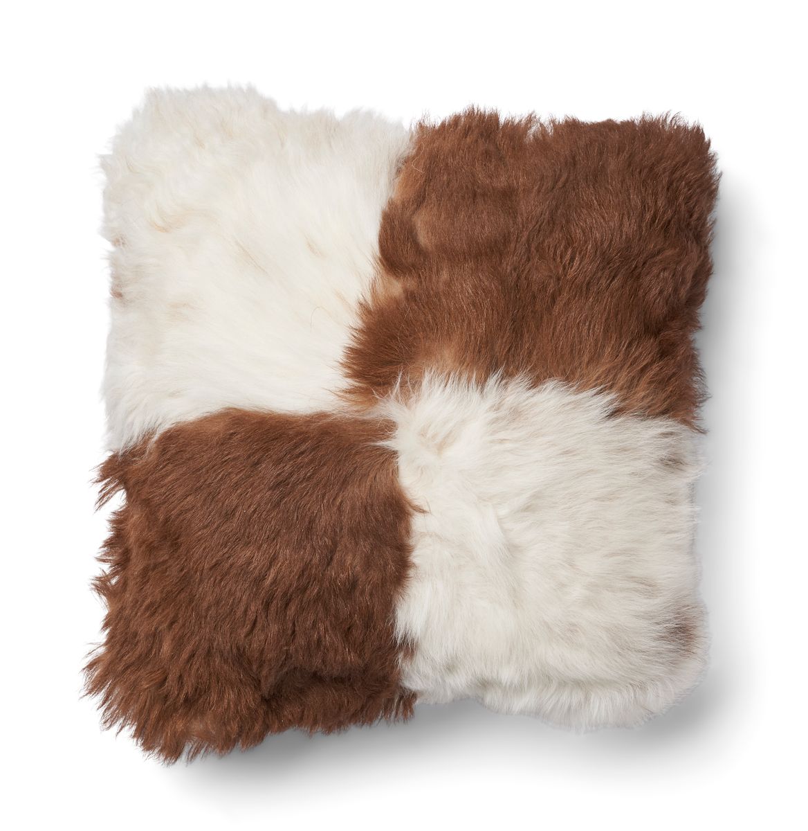 Lammfellkissen | Toskana Lammfell | Italien | 26x86 cm, 40x40 cm & 60x60 cm Braun/Beige Mix