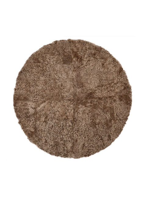 Lammfell Designerteppich | Kurzhaar | Neuseeland | D180 cm