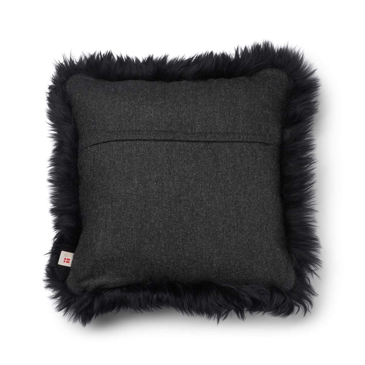 Wollkissen | 100% Wolle | Fellborte | 52x52 cm | 34x52 cm Kohle/Schwarz