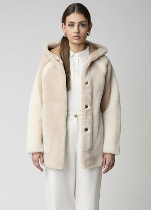 Leah Jacke | Doubleface Beige/Brun