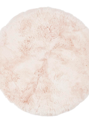 Lammfell Designerteppich | Langhaar | Neuseeland | D140 cm Candy