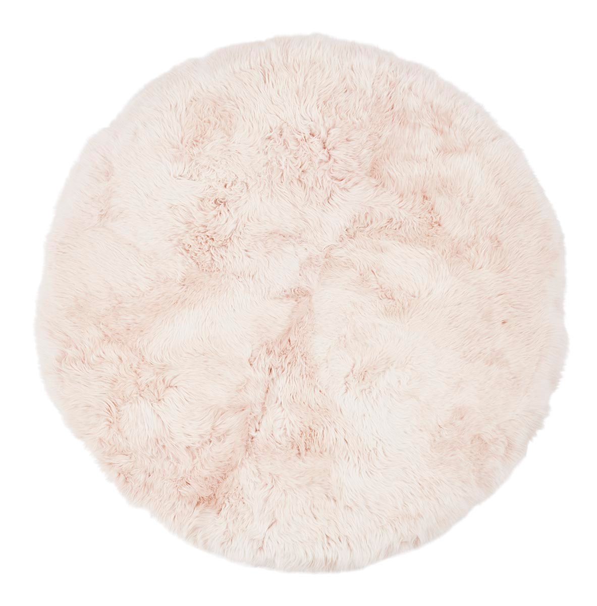 Lammfell Designerteppich | Langhaar | Neuseeland | D140 cm Candy