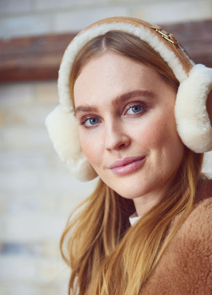 Simone Ohrenschützer | 100% Lammfell Beige