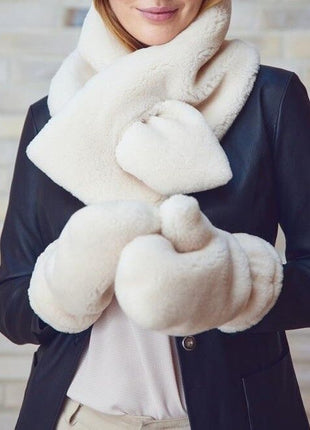 Monta Fäustlinge | Lammwolle | Damenfäustlinge Beige