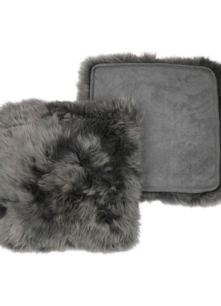 Sitzkissen | Langhaar | Neuseeland | Stoffrückseite | 40x40 cm Stahl