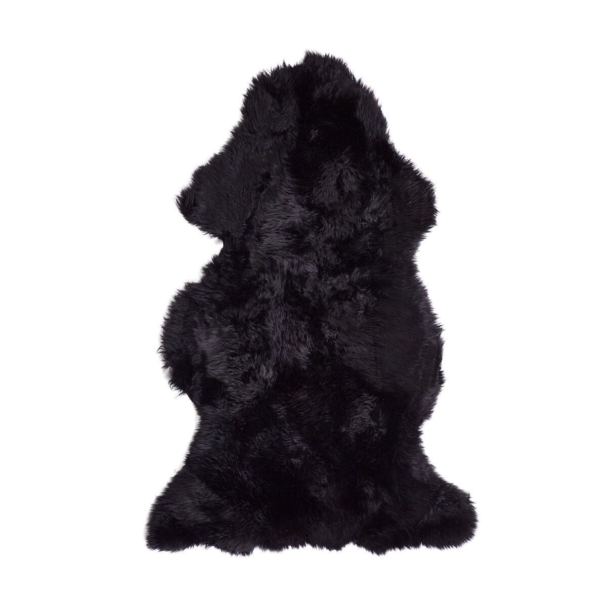 Merino Premium Lammfell | Langhaar | Neuseeland | 115x60 cm Schwarz