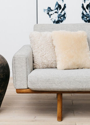 Lammfellkissen | Neuseeland | Mokassin | 40x40 cm Kastanie