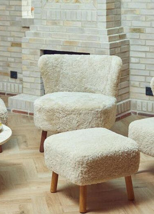 Emil Loungesessel | Premium Lammfell | Kurzhaar Anthrazit