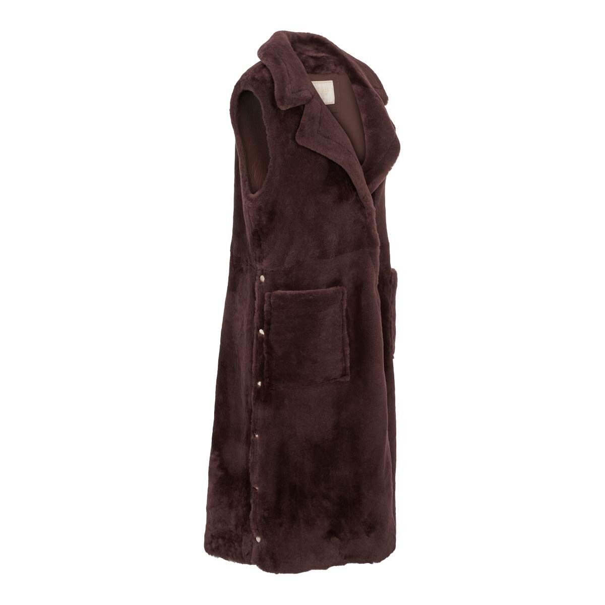 Raelynn Weste | Shearling Lammfell Schoko