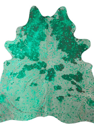 Unika Kuhfell | Schimmerndes Grün | 3,8 qm