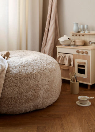 Lammfell Sitzsack | Kurzhaar | Neuseeland | 73x74 cm | 92x93 cm Anthrazit