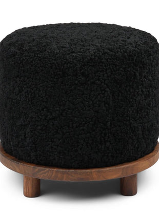 Simon Pouf | Kurzhaar | Neuseeland | D46x52 cm Schwarz