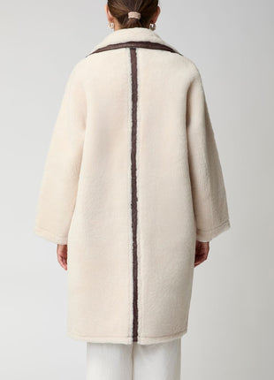Jill Mantel | Shearling Beige