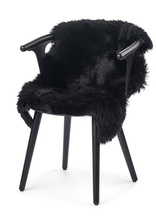 Merino Premium Lammfell | Langhaar | Neuseeland | 90x60 cm Schwarz