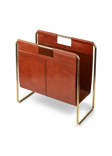 Zeitschriftenhalter | Kalbsleder | 50x25x50 cm