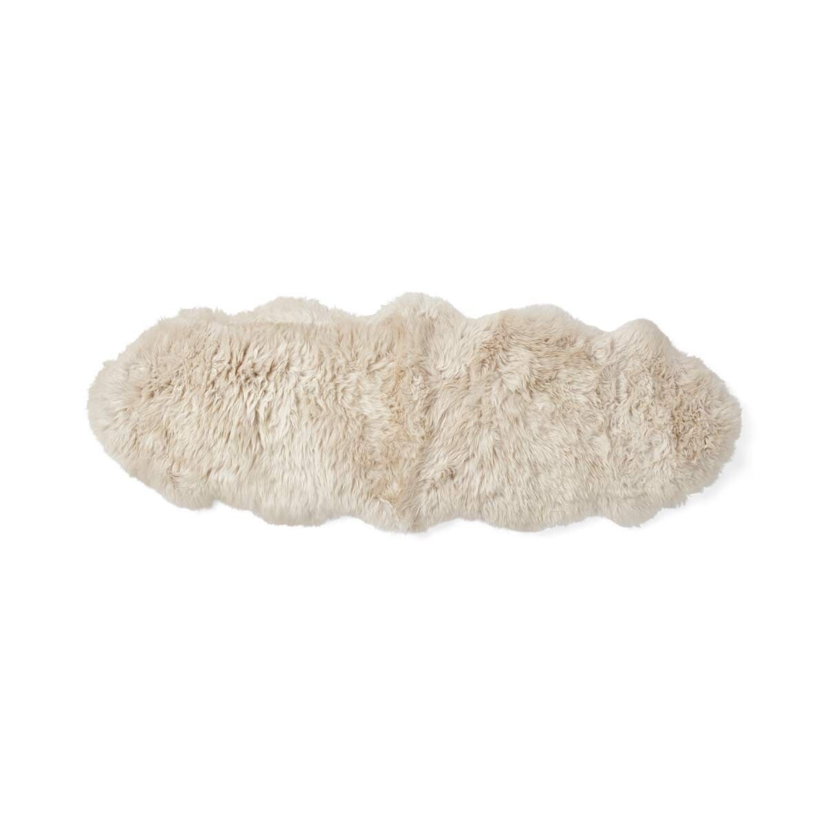 Merino Doppeltes Lammfell | Langhaar | Neuseeland | 170x60 cm Leinen