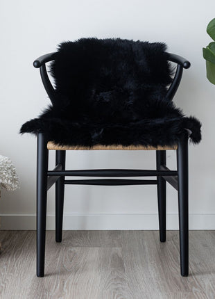 Merino Lammfell | Neuseeland | Ca. 85x60 cm Schwarz