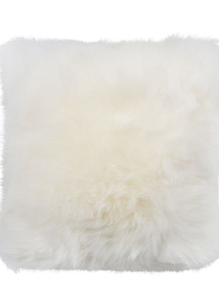 Premium Fellkissen | Toskana Lammfell | Doppelseitig | 40x40 cm & 52x52 cm Weiß