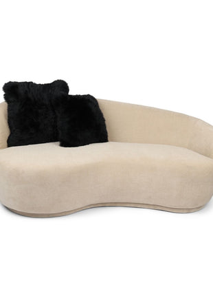 Fellkissenbezug | Langhaar | Neuseeland | 50,5x50,5 cm Schwarz