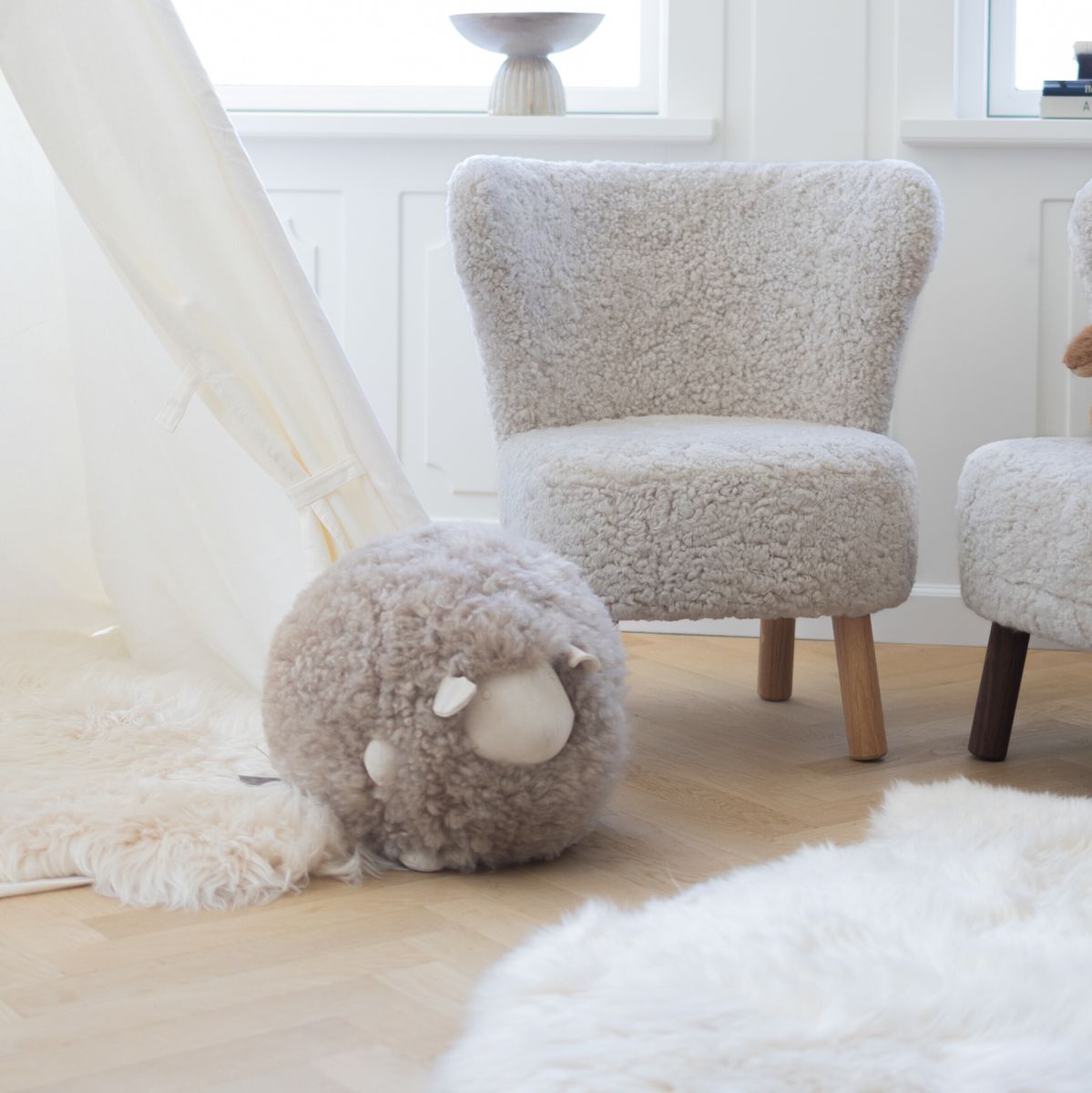 Cute Sheep | Kurzhaar | Neuseeland | D26 cm Beige/Weiß