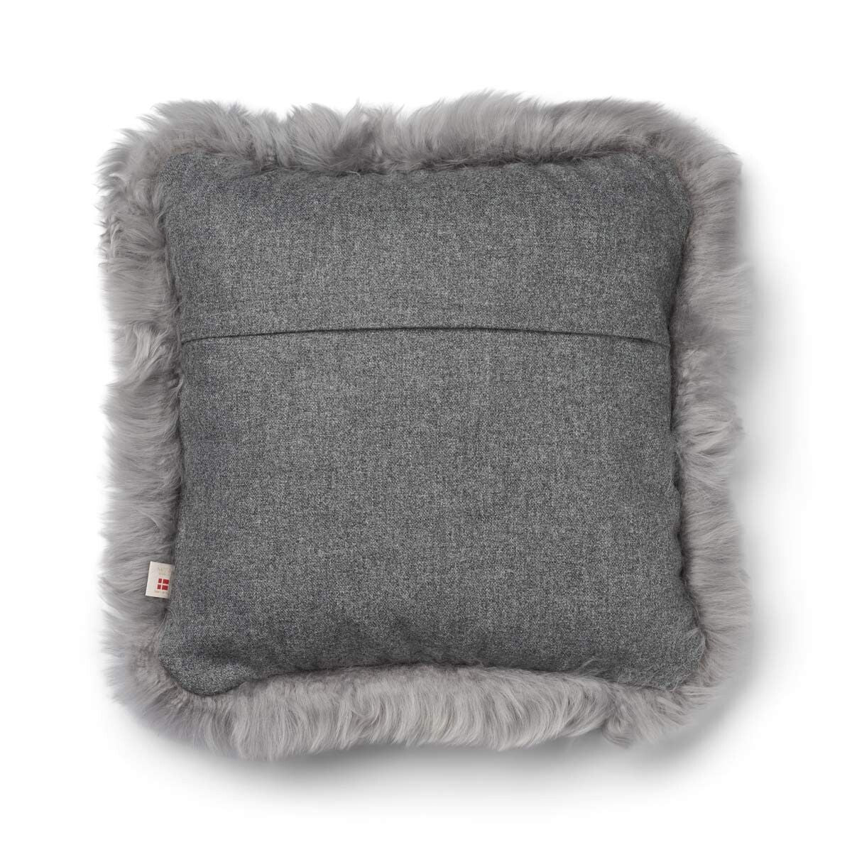 Wollkissen | 100% Wolle | Fellborte | 52x52 cm | 34x52 cm Stein/Hellgrau