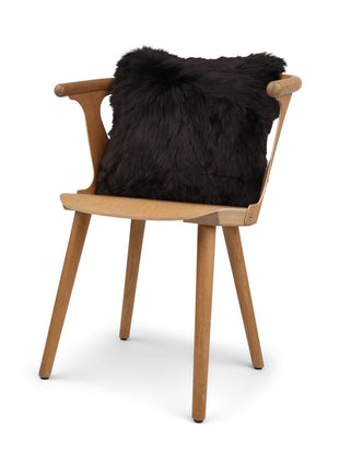 Fellkissen | Langhaar | Neuseeland | 40x40 cm Schwarz