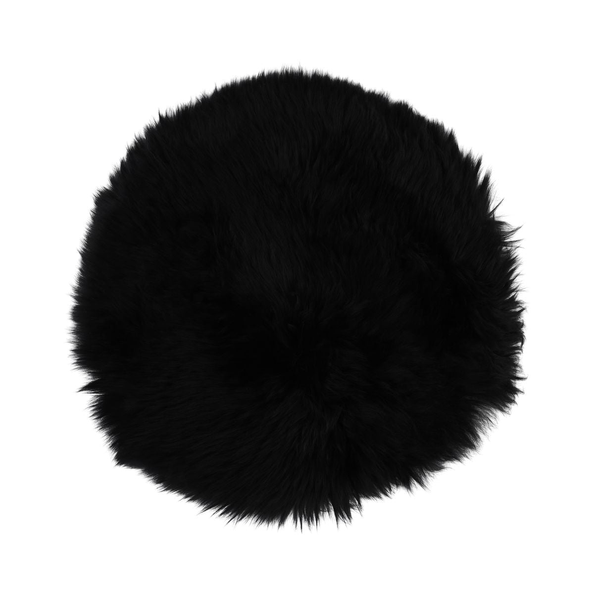 Stuhlkissen Premium | Langhaar | Neuseeland | D34cm Schwarz