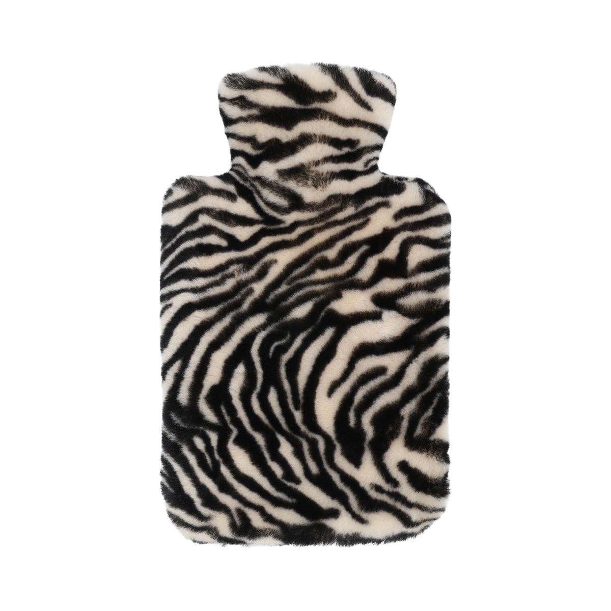 Premium Wärmflasche | Mokassin | Neuseeland | 37x27 cm Zebramuster: Schwarz/Creme