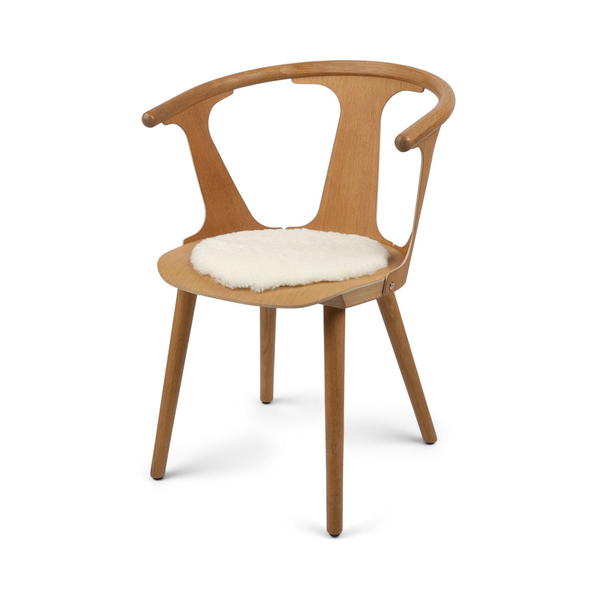 Stuhlauflage | Kurzhaar | Neuseeland | D34 cm Weiß