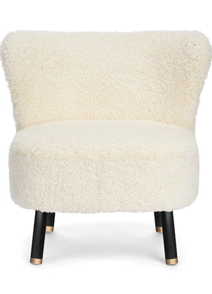 Emil Loungesessel | Premium Lammfell | Kurzhaar Weiß