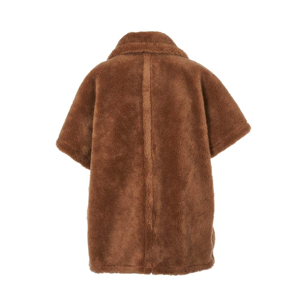 Antonella Poncho | Lammwolle Teddybraun