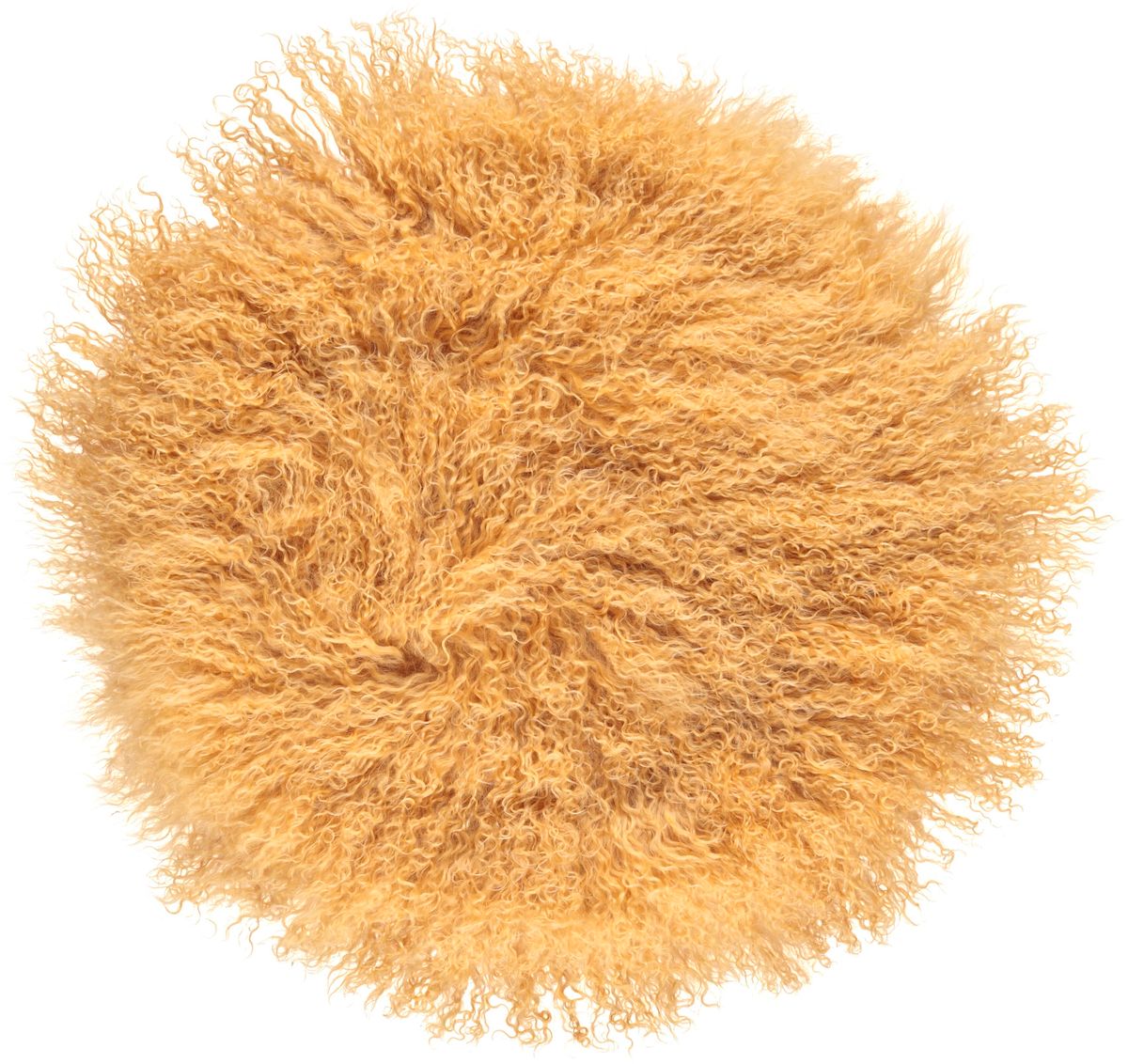 Lammfellkissen | Tibet | D38 cm | D45 cm | D62 cm Goldgelb