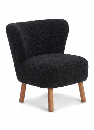Emily Loungestuhl | Kurzhaar | Design Möbel Schwarz