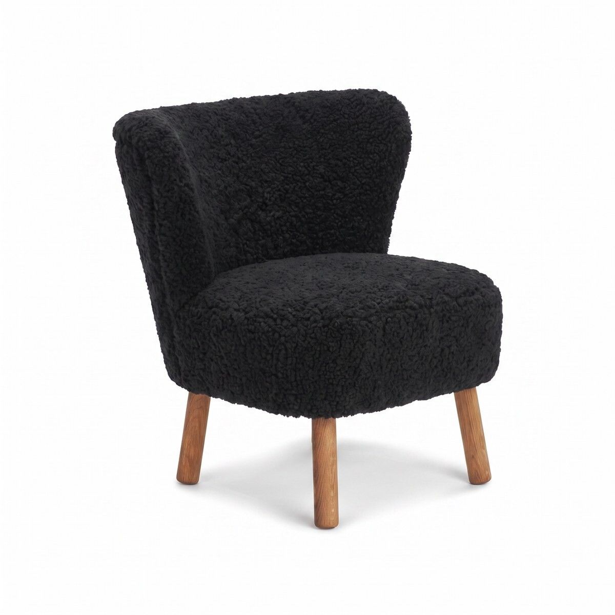 Emily Loungestuhl | Kurzhaar | Design Möbel Schwarz